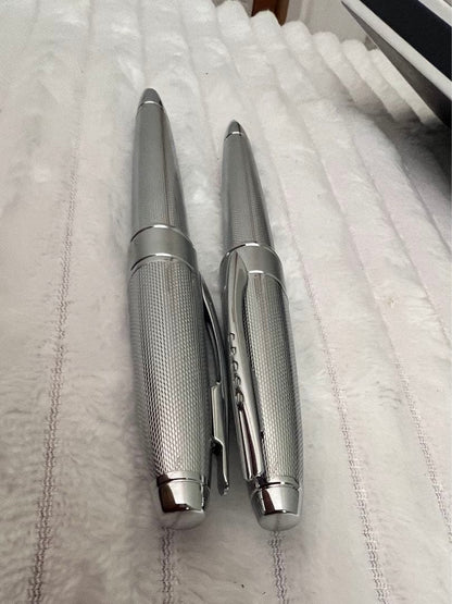 Cross Pen Set with 18K 750 Gold Fountain Pen and Ballpoint Pen