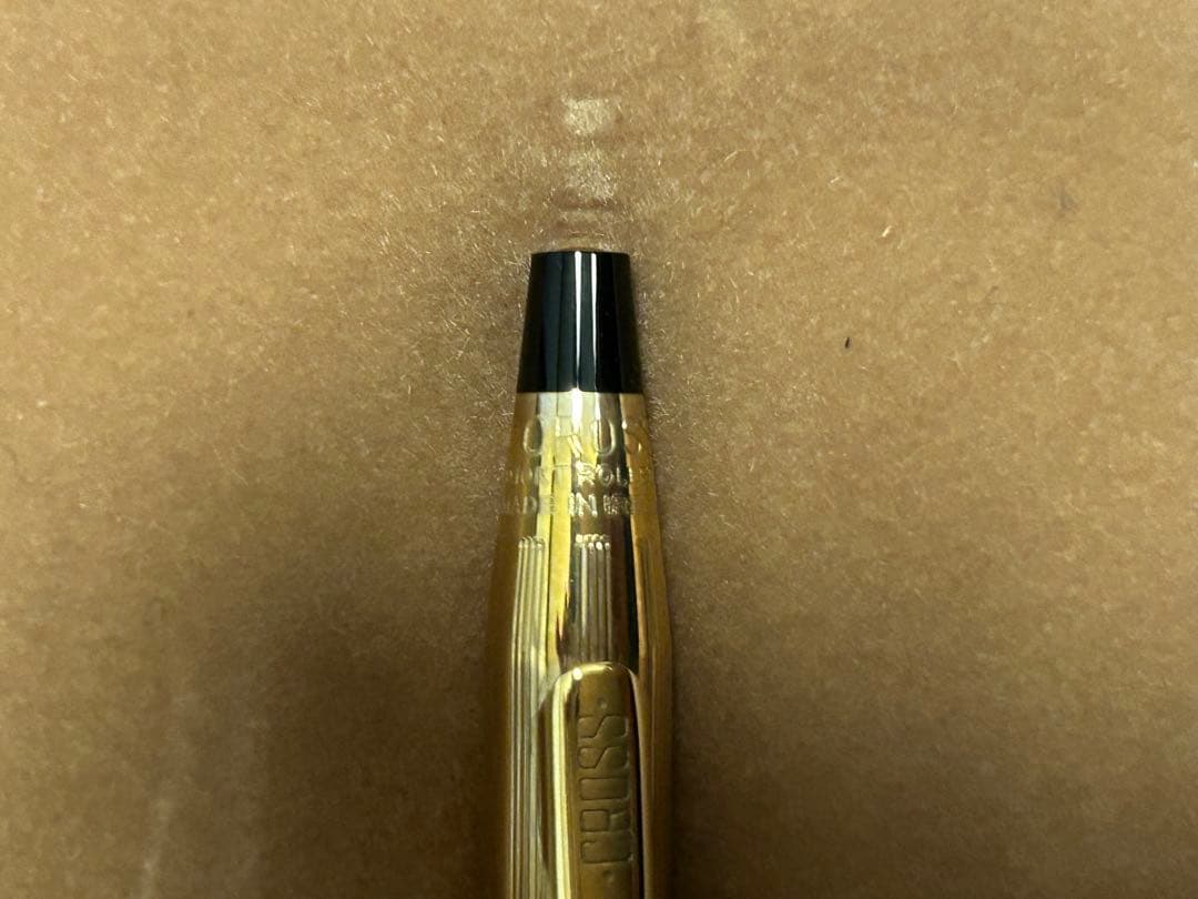 Cross Classic Century 10K Rolled Gold Ballpoint Pen Model 4502 with Brown Case and Manual — Japan Import