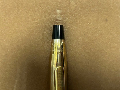 Cross Classic Century 10K Rolled Gold Ballpoint Pen Model 4502 with Brown Case and Manual — Japan Import