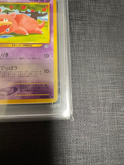 Pokemon Slowpoke PSA9 Japanese Neo Expansion Pack First Edition card in PSA protective pack