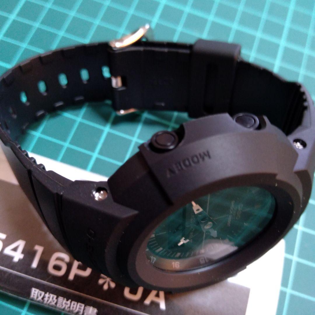 Casio 5416P Quartz Round Watch with Black Resin Strap Japan Import