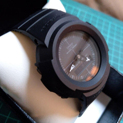 Casio 5416P Quartz Round Watch with Black Resin Strap Japan Import
