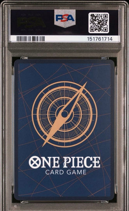 One Piece Monkey D. Luffy OP05 SR trading card graded PSA 9 Japanese Second Anniversary edition