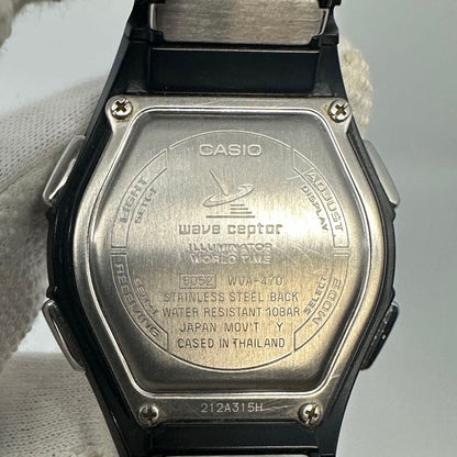 Casio Wave Ceptor WVA-470 Combo Design Solar Radio Watch — Japan Import
