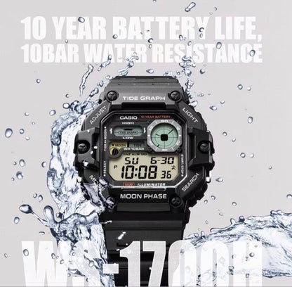Casio WS-1700H-1AJF Digital Watch with Moon Data and Tide Graph — Japan Import