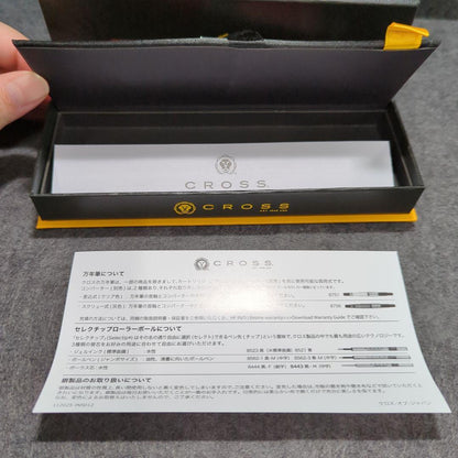 Cross Edge AT0555-7 refillable red slide open/close body board with rollerball pen and premium gift box