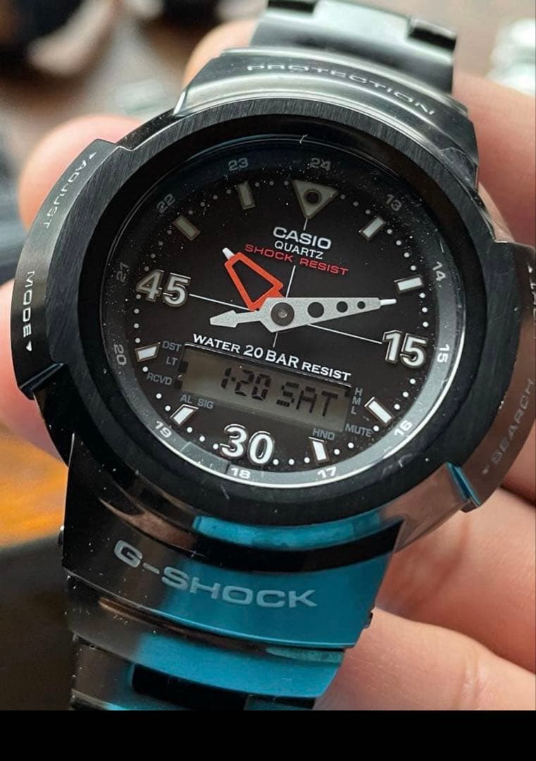 Casio G-Shock AWM-500-1AJF Model Metal Watch with Tapsu Solar and Radio Watch — Japan Import