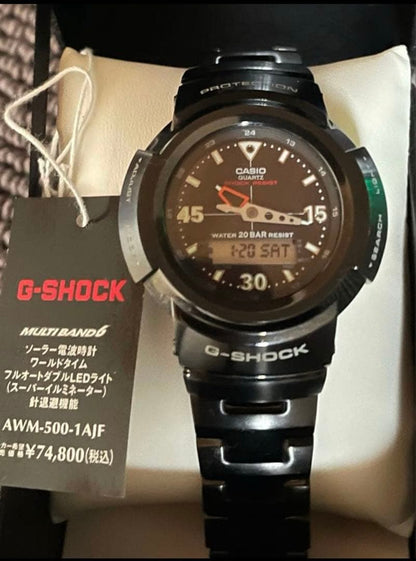 Casio G-Shock AWM-500-1AJF Model Metal Watch with Tapsu Solar and Radio Watch — Japan Import