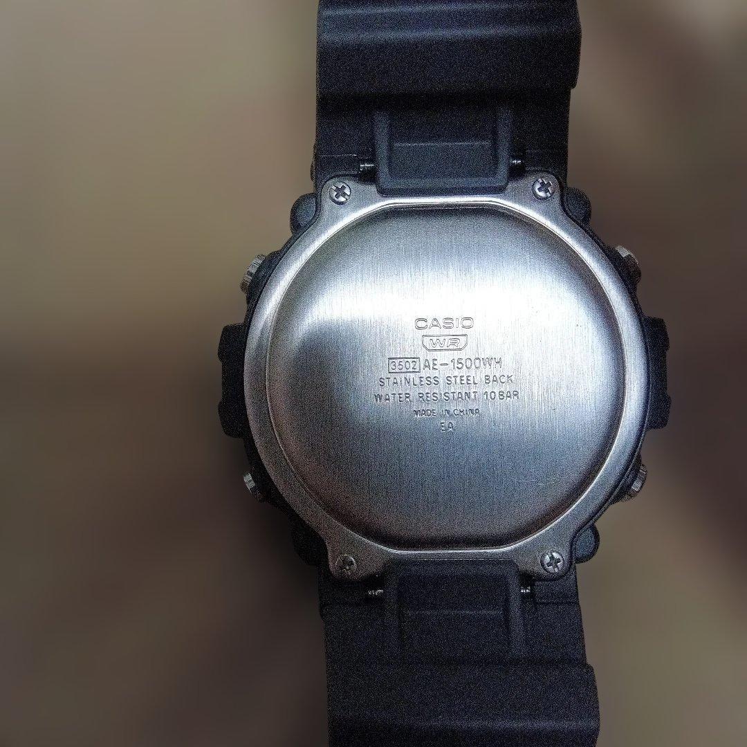 Casio Digital Quartz Watch 3502 AE-WH1500 with Reversed LCD Body Only Japan Import