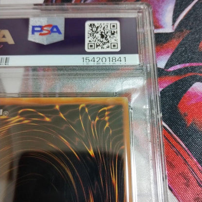 Yugioh Black Magician collectible card in stainless steel grade PSA9, authentic Japan import