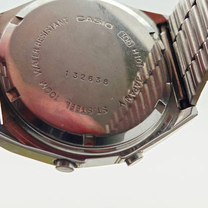 Casio H101 Vintage Digital Chronograph Watch with Battery Replacement — Japan Import