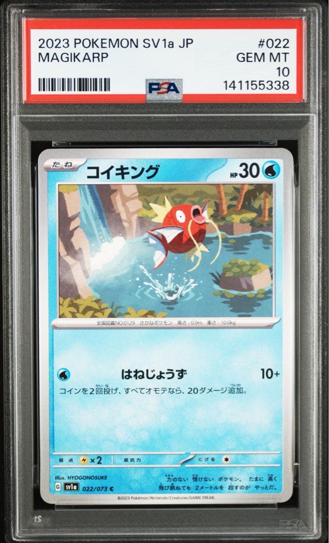 Pokemon Card Koi King PSA 10 graded card from Tricolor Beat series, Japanese language, in PSA case