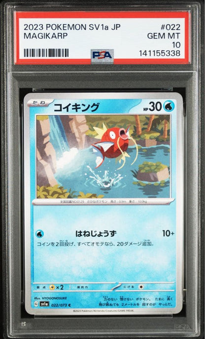 Pokemon Card Koi King PSA 10 graded card from Tricolor Beat series, Japanese language, in PSA case