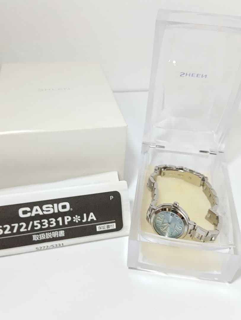 Casio Sheen Watch - Pale Blue Dial Model SHE-4506 Solar Power