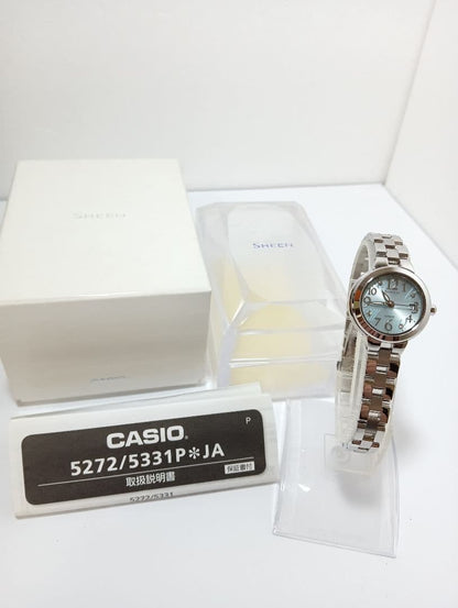 Casio Sheen Watch - Pale Blue Dial Model SHE-4506 Solar Power