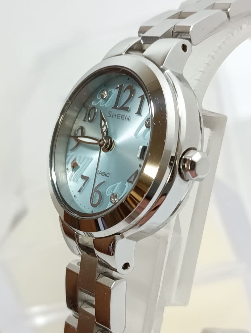 Casio Sheen Watch - Pale Blue Dial Model SHE-4506 Solar Power