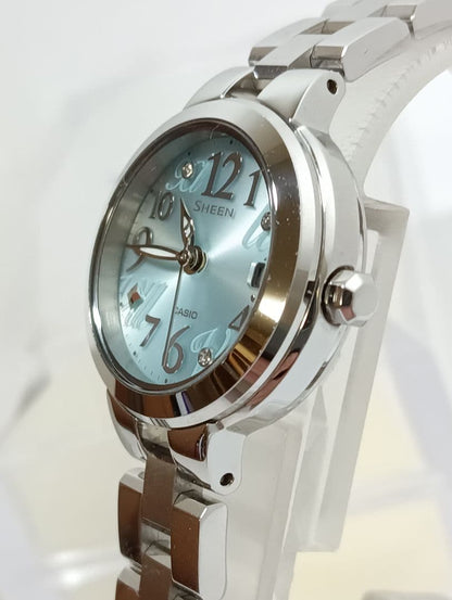Casio Sheen Watch - Pale Blue Dial Model SHE-4506 Solar Power