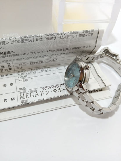 Casio Sheen Watch - Pale Blue Dial Model SHE-4506 Solar Power