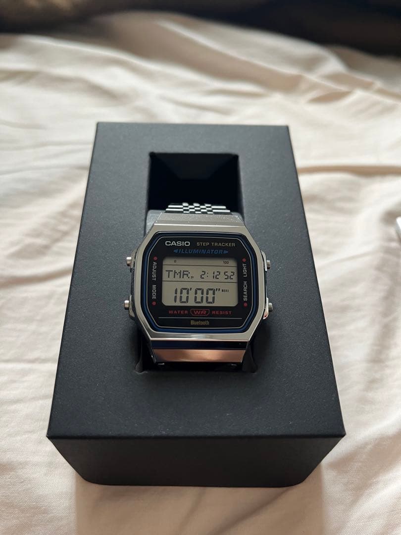 Casio Step Tracker Digital Watch with Bluetooth and Stainless Steel Band — Japan Import