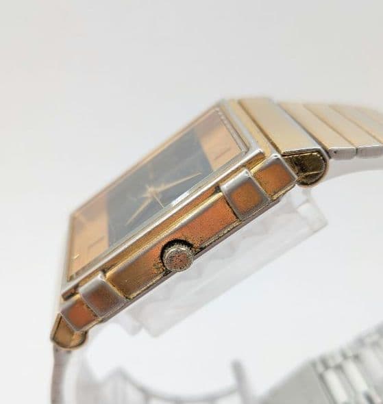 Casio MQ-728G Square Analog Quartz Wristwatch with Metal Band - Japan Import