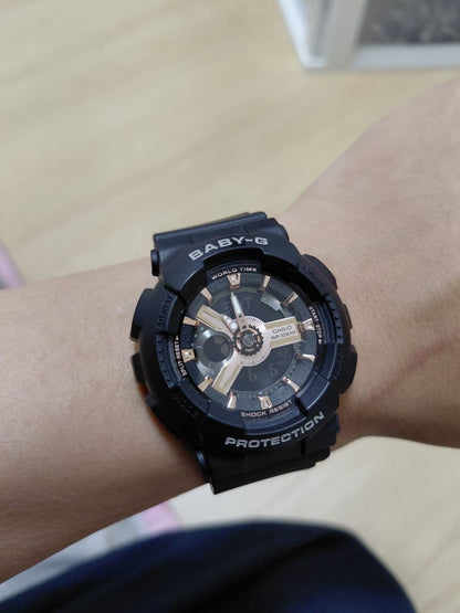 Casio Baby-G BA-110XRG Watch Black and Rose Gold