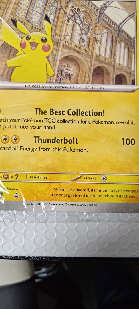 Naoyo Kimura illustrated Pikachu at the Museum collectible card brand new unopened