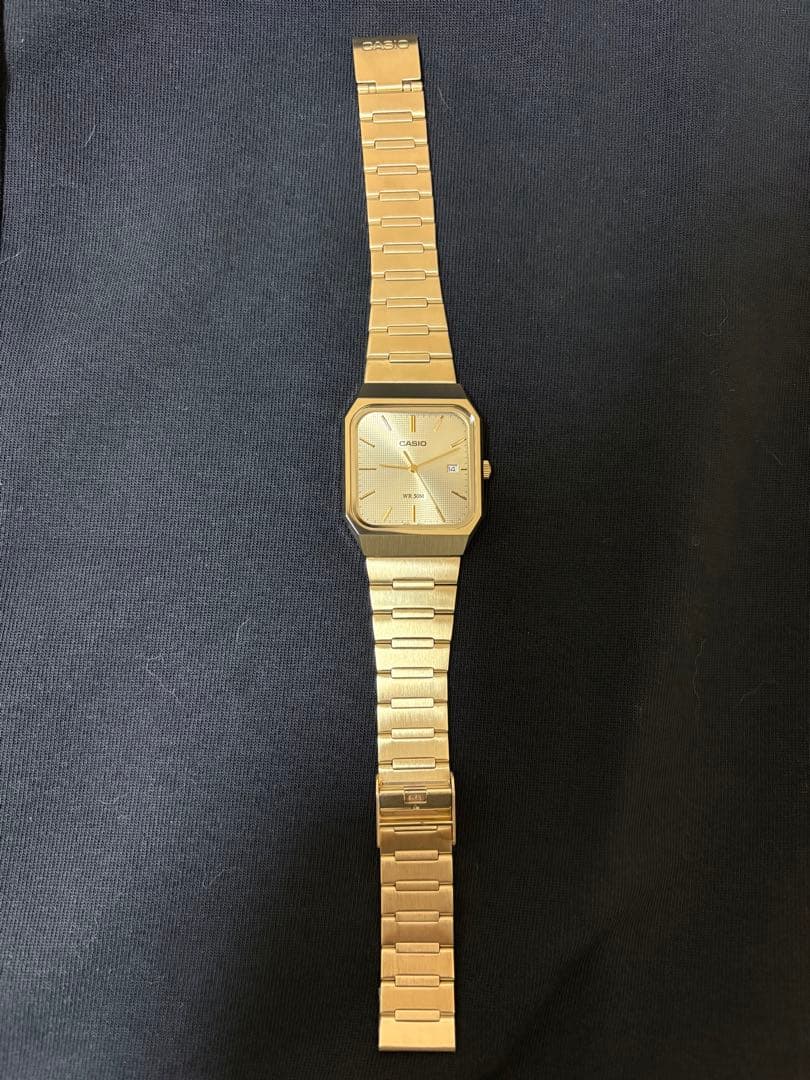 Casio Square MTP-B185 Gold Overseas Model