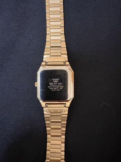 Casio Square MTP-B185 Gold Overseas Model