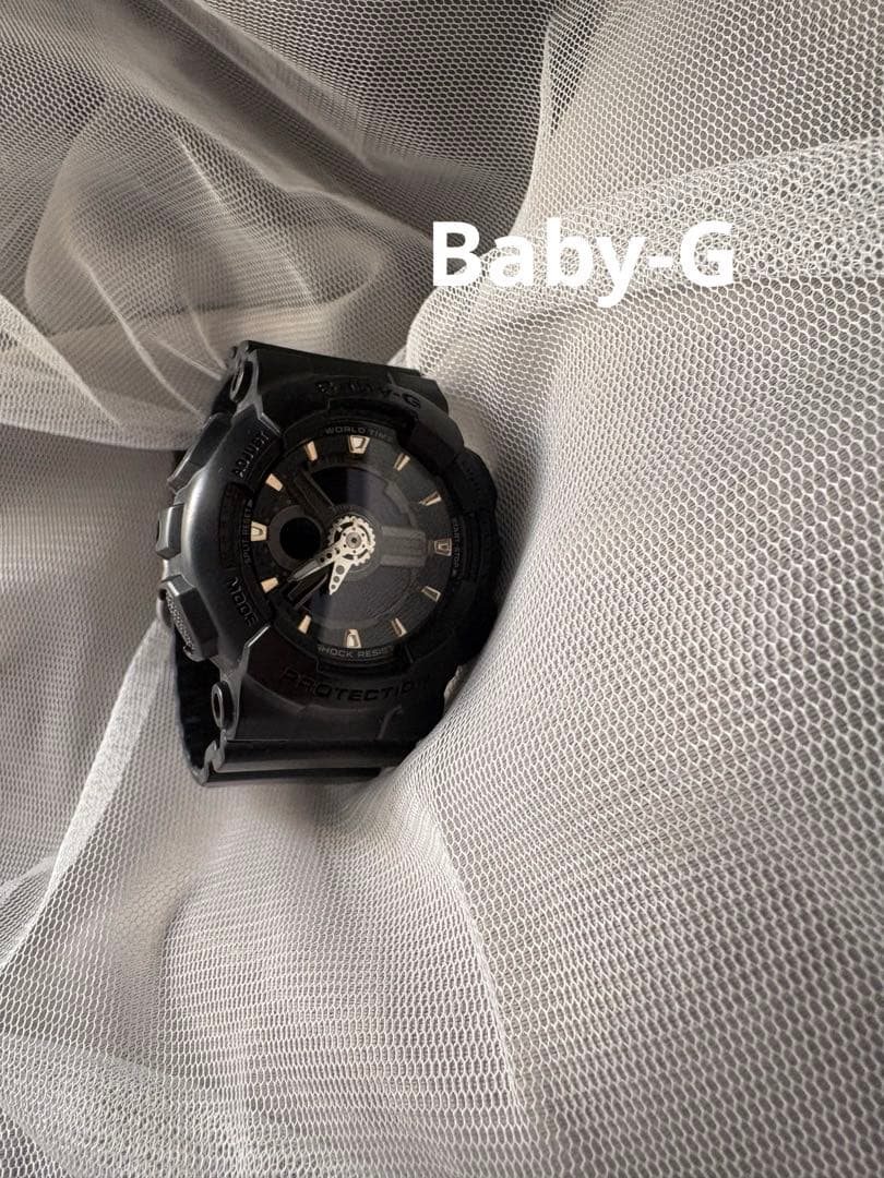 Casio Baby-G BA-110GA Black Rubber Band Quartz Watch with World Time — Japan Import