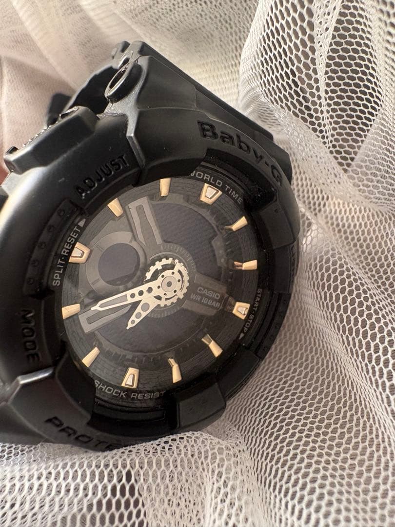 Casio Baby-G BA-110GA Black Rubber Band Quartz Watch with World Time — Japan Import
