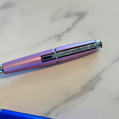 Cross Ballpoint Pen Set Two Blue Pink Colors