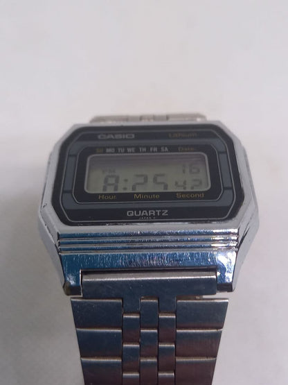 Casio Digital Watch Model B817 With Date Display Stainless Steel Band Japan Import