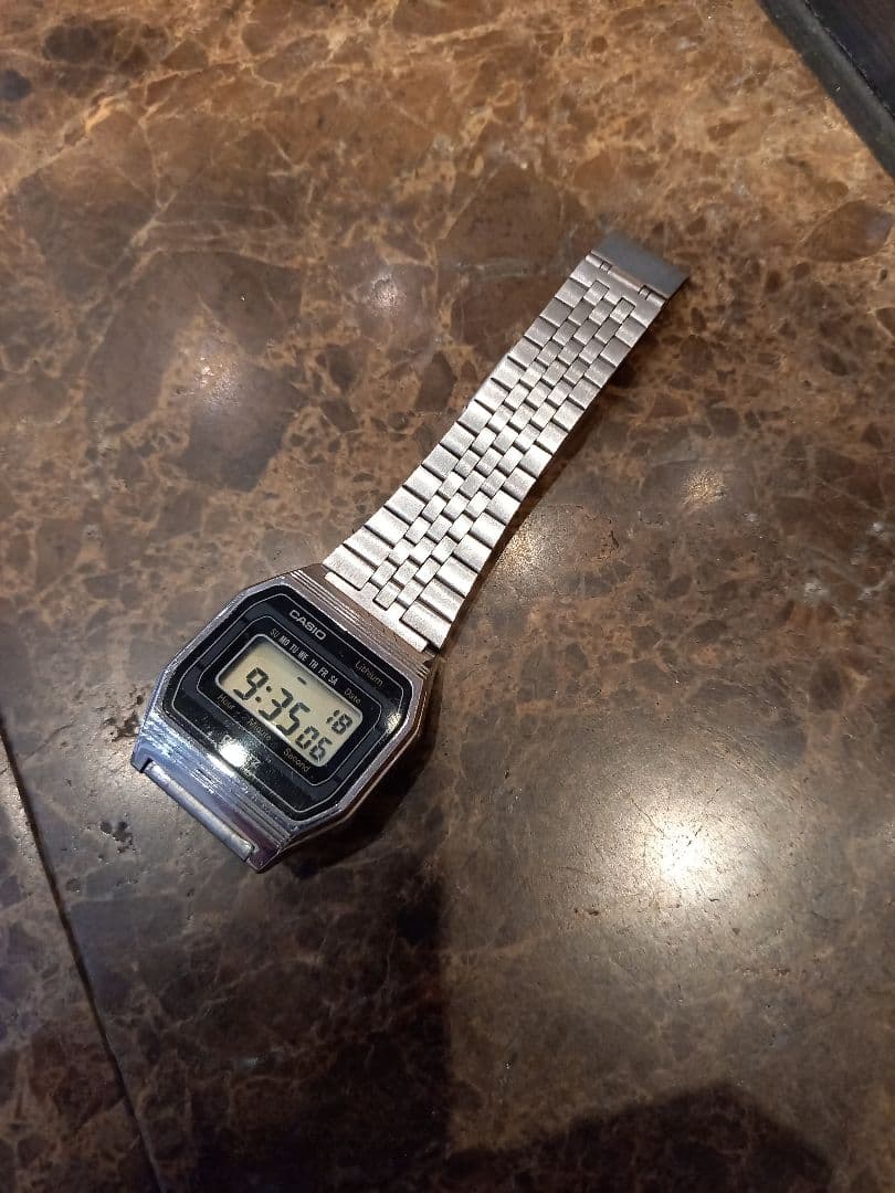 Casio Digital Watch Model B817 With Date Display Stainless Steel Band Japan Import