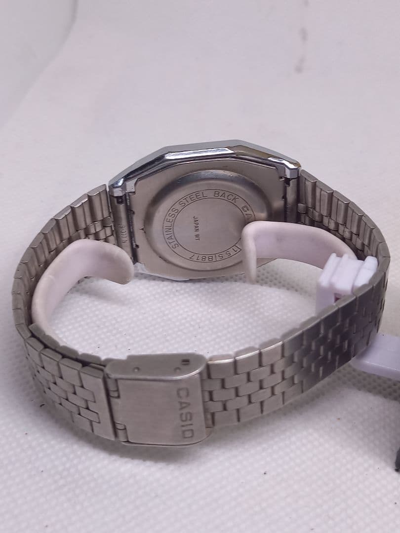 Casio Digital Watch Model B817 With Date Display Stainless Steel Band Japan Import