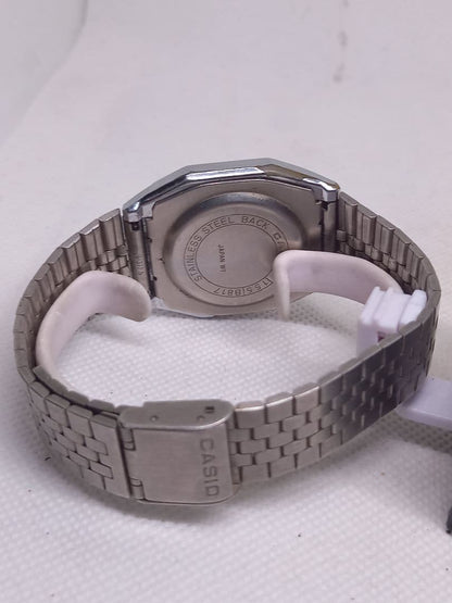 Casio Digital Watch Model B817 With Date Display Stainless Steel Band Japan Import