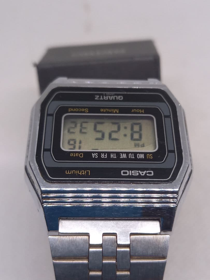 Casio Digital Watch Model B817 With Date Display Stainless Steel Band Japan Import