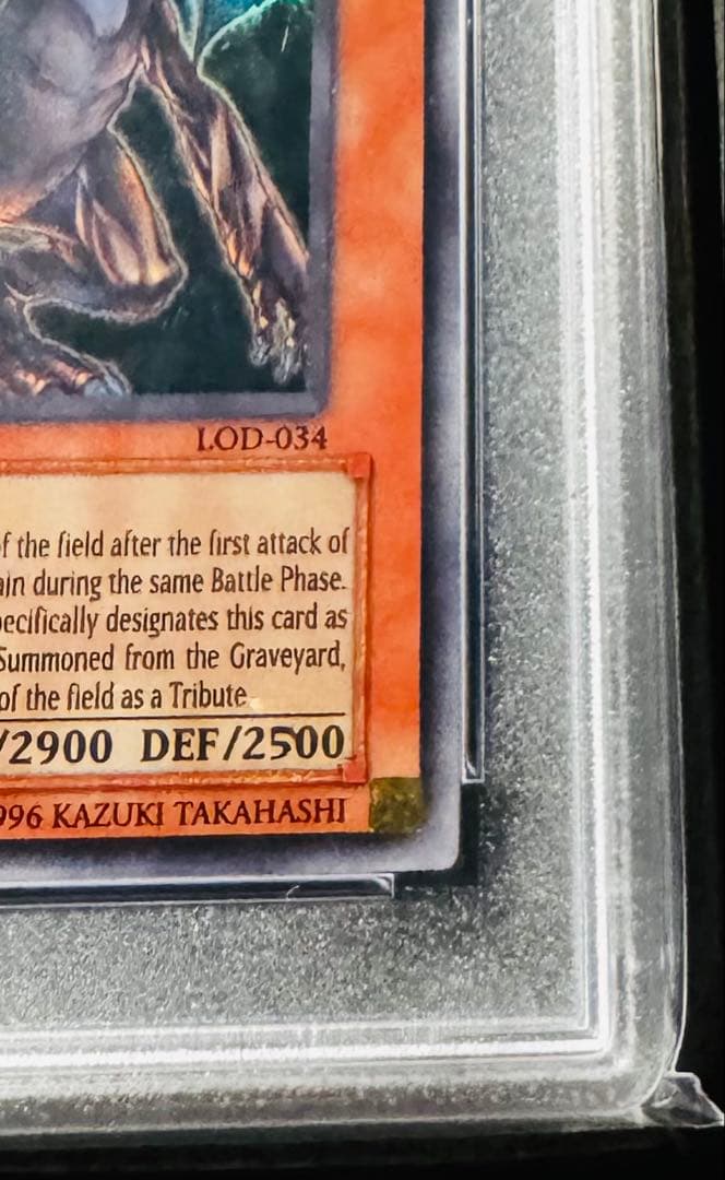 Yugioh Tyrant Dragon Old Asia PSA 10 First Edition card with Japan import label