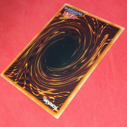 Yugioh Red Eyes Ultra Rare card with double error showing holo shift and frame misalignment