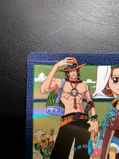 Bandai One Piece Visual Adventure Ace Appearance hologram card from 2001 with comic cover illustration