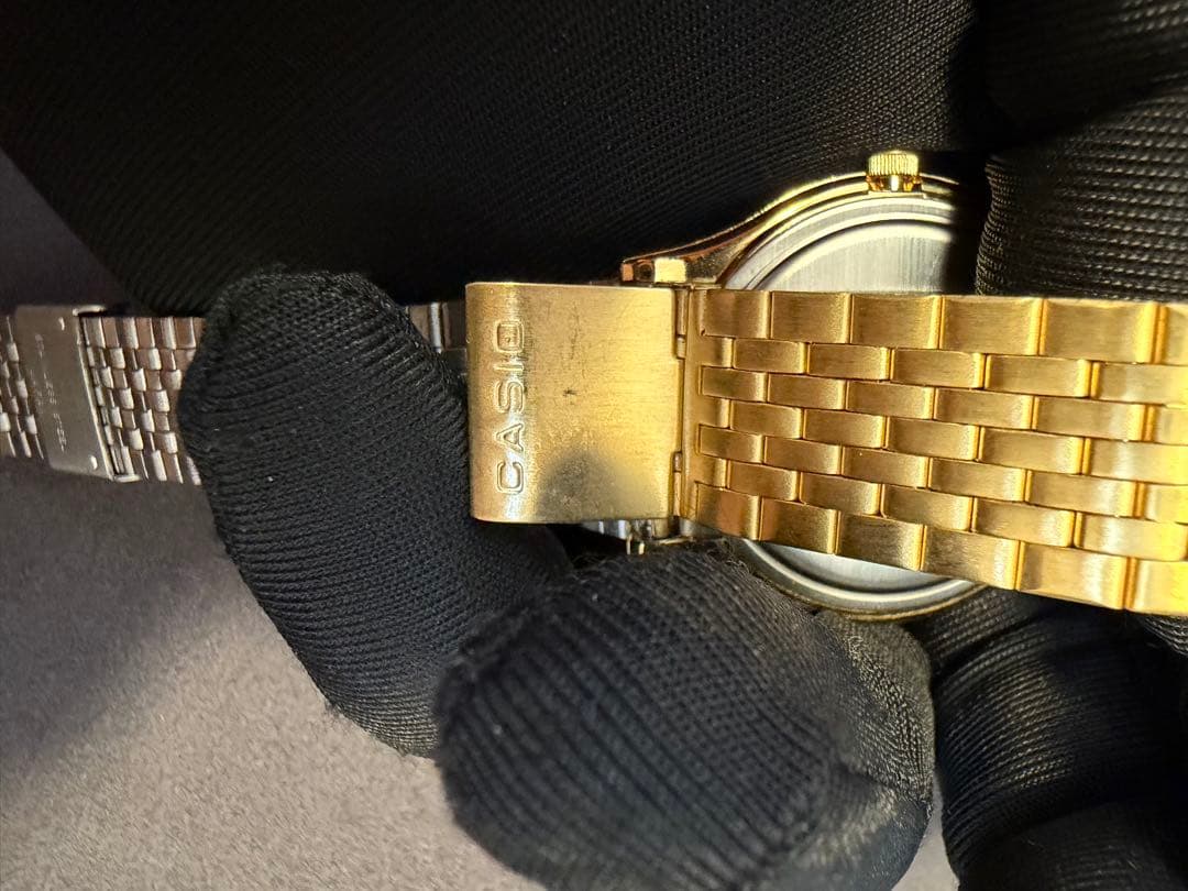 Casio Quartz Gold Watch with Date Display Water Resistant for Men — Japan Import