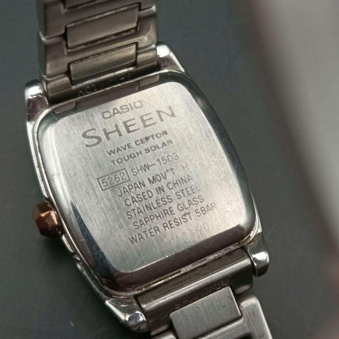Casio Sheen Shw-1503 Stainless Steel Solar Watch with Sapphire Glass