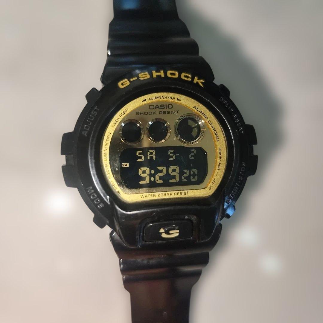 Casio G-Shock DW-6900CB Black and Gold Watch with Surface Marking Issues — Japan Import
