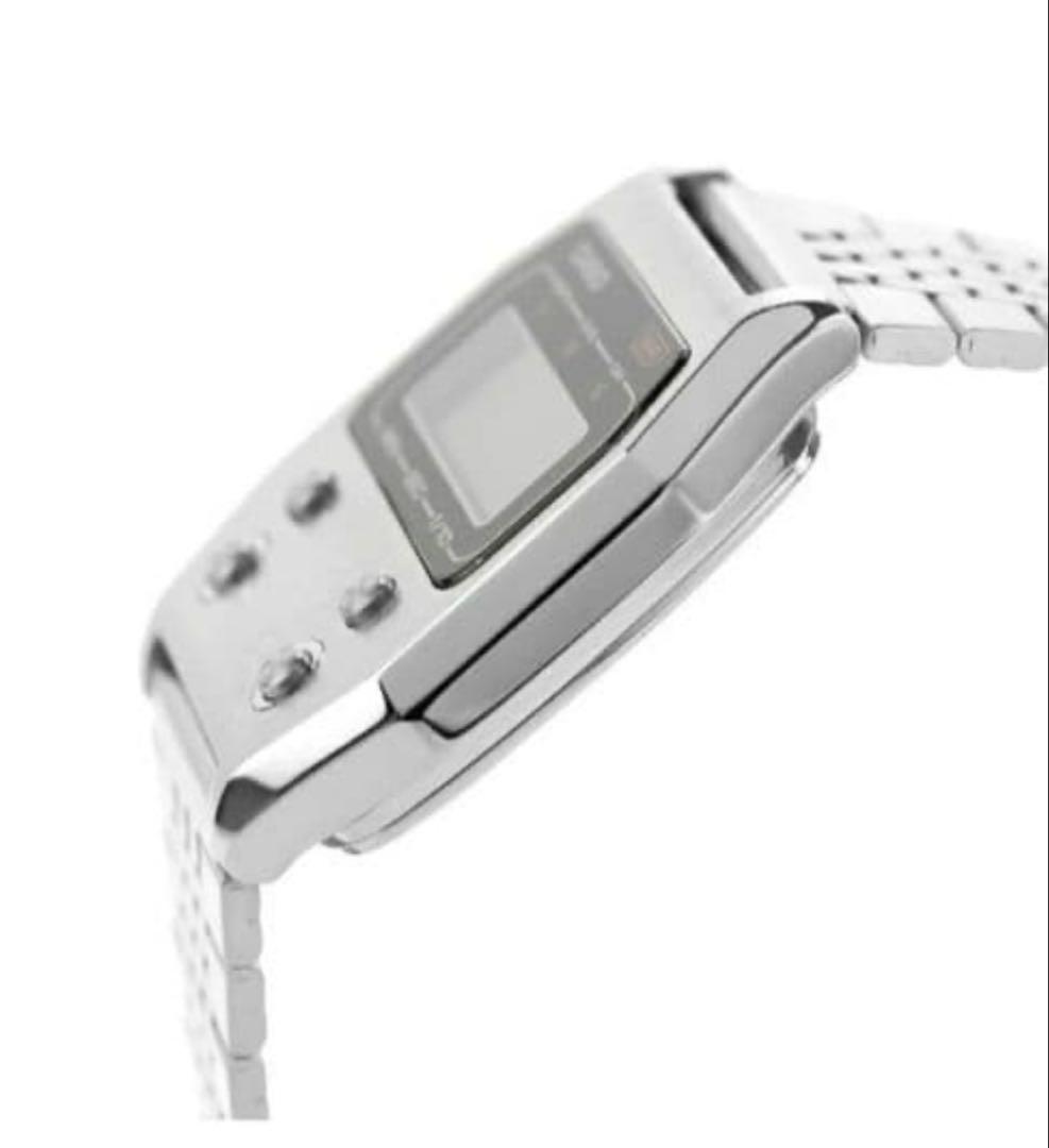 Casio A1100D-1JF Digital Watch with Stainless Steel Band, Spare Links, No Box — Japan Import
