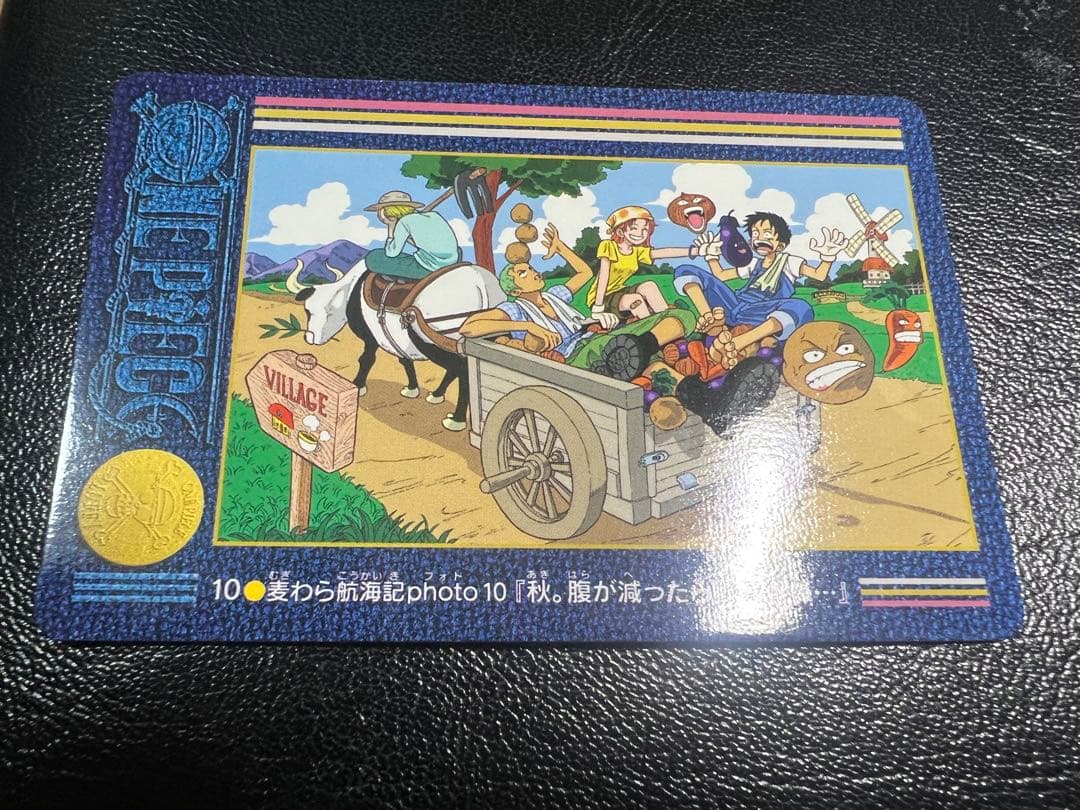 One Piece Visual Adventure Carddas 10 featuring Luffy and Zoro Japanese trading card by Bandai
