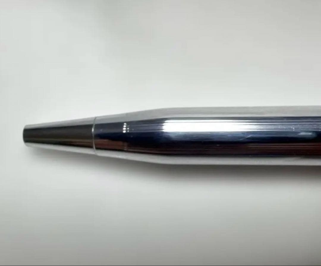 Cross Classic Century old model chrome silver ballpoint pen with metal chrome plating and engraved branding