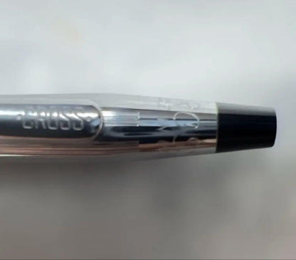 Cross Classic Century old model chrome silver ballpoint pen with metal chrome plating and engraved branding