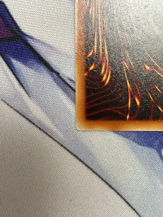 Kuskiller Rira Yu-Gi-Oh card European version with visible white scratches, collectors rare Japan import