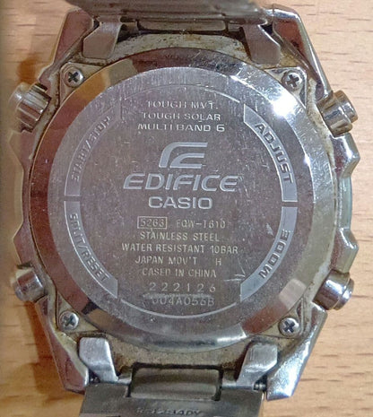 Casio Edifice EQW-T610 Radio Solar Watch Silver Stainless Steel Model — Japan Import