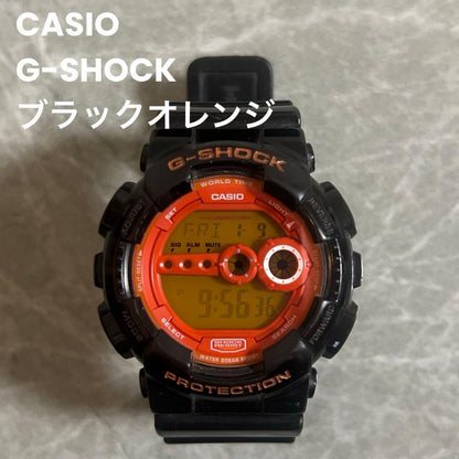 Casio G-Shock Digital Shock-Resistant Watch Black and Orange — Japan Import