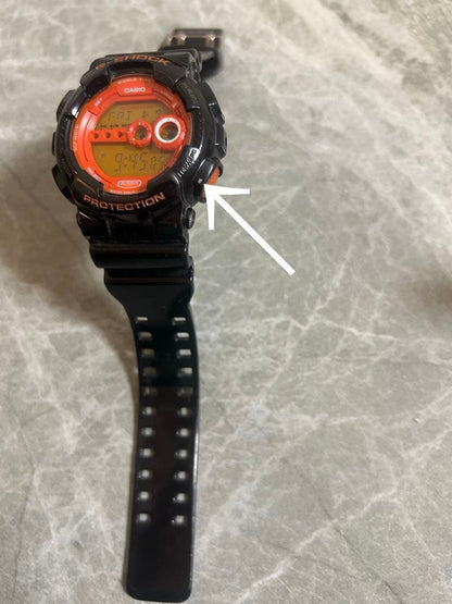 Casio G-Shock Digital Shock-Resistant Watch Black and Orange — Japan Import